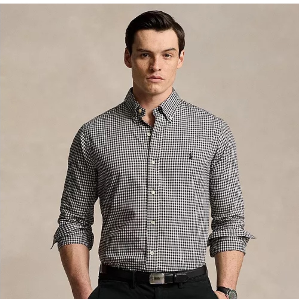 Ralph Lauren Black and White Gingham Shirt